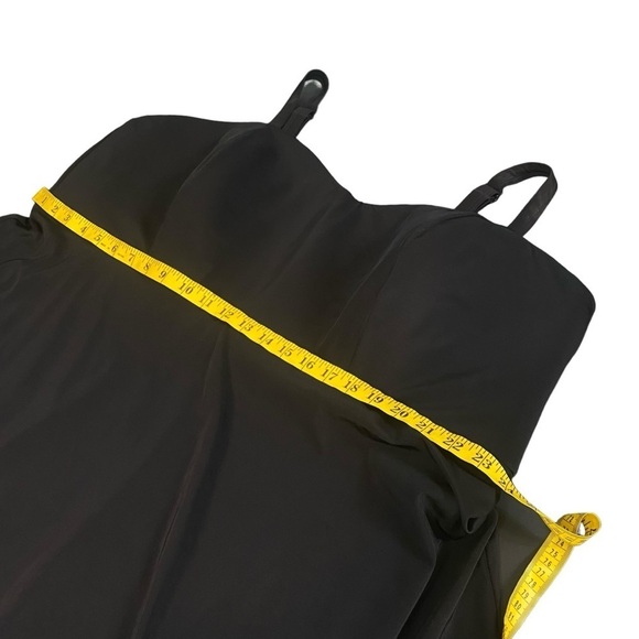 Swim by Cacique Black Wireless One Piece Lined Sleeveless Mini Swim Dress Sz 36 - Picture 10 of 15